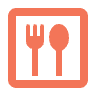 Dining or Cafe Icon | Apricot