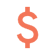 Dollar Sign Icon | Orange