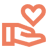 Volunteer or Hand holding heart Icon | Apricot