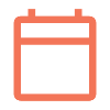 Plain Calendar Icon Apricot